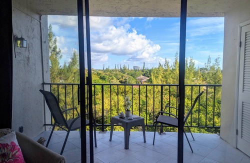 Williams Town Apartment | Modern Oceanview Retreat- Pool, Bar, Restaurant, Salon/Spa!