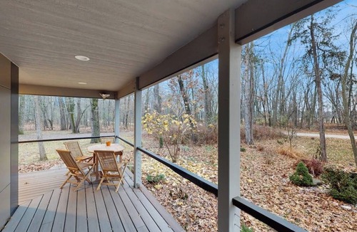 Wisconsin Dells House | Modern Riverfront Home w/gas fireplace, patio, grill, & washer/dryer, Dogs-OK