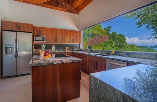Quebrada La Gamba House | Modern secluded villa with private pool, jungle setting, and stunning Gulf views near Golfito.