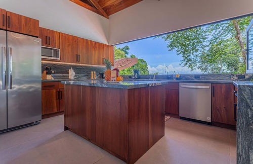 Quebrada La Gamba House | Modern secluded villa with private pool, jungle setting, and stunning Gulf views near Golfito.