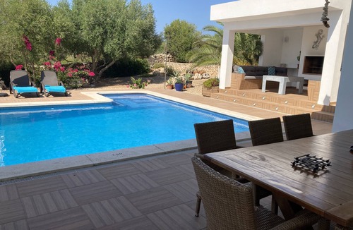 Binibeca Villa | Modern, spacious, private, views of olive groves and sunset from pool house