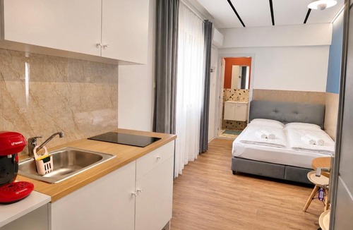 Limassol Apartment | Modern Studio 7 private Kitchenette and Bathroom