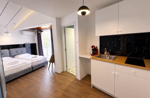 Limassol Apartment | Modern Studio N14 kitchenette private bathroom