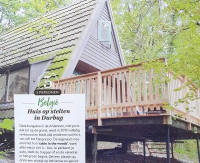 Septon Ski Chalet | Moderne A-Frame midden in het bos, luxe vakantiehuis Durbuy