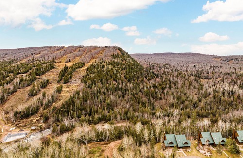 Lutsen Cabin | Moose Mountain Cabin. Ski-in ski-out, five bedrooms, & a wood-burning fireplace!