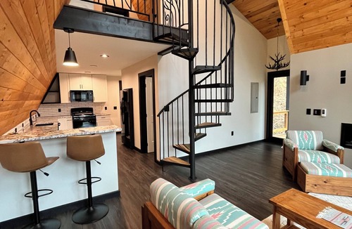 Burnsville House | Mountain A-Frame with riverfront views