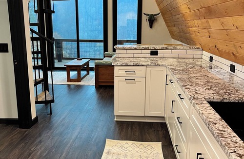 Burnsville House | Mountain A-Frame with riverfront views