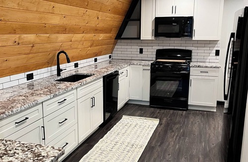 Burnsville House | Mountain A-Frame with riverfront views