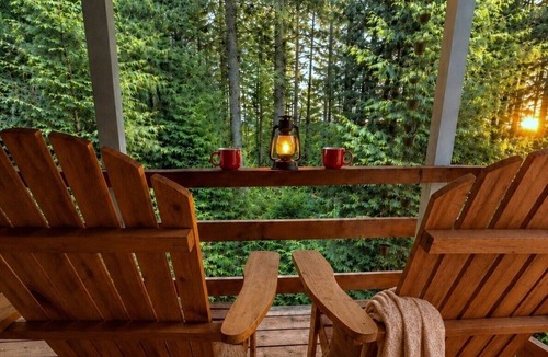 Sequim Cabin | Mountain Forest Cabin Near Olympic NP Wildlife Deck