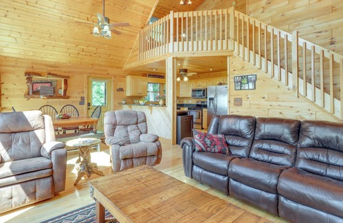 Indian Rock Springs Cabin | Mountain Oasis: Murphy Cabin w/ Deck & Fire Pit!