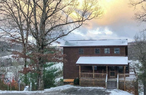 Murphy House | Mountain View Home w/Private Hot Tub, Game Room, & Relaxing Creek on Property