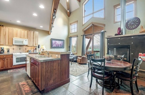 Dillon House | Mountain View Townhome w/Private Deck, Electric Grill, WiFi, & Gas Fireplace