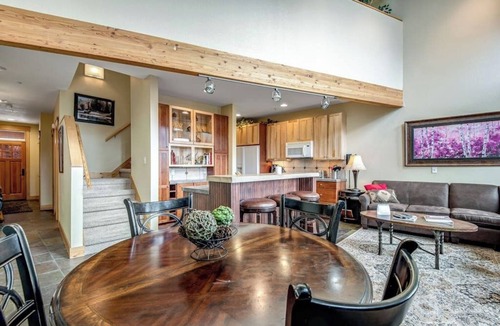 Dillon House | Mountain View Townhome w/Private Deck, Electric Grill, WiFi, & Gas Fireplace