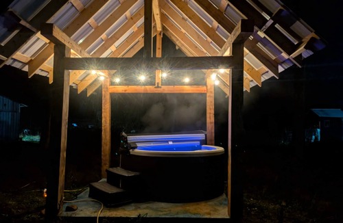 Brew Bay Ski Chalet | Mycelium Forest Cabin on 33 acre farm