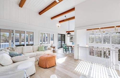 North Falmouth House | N Falmouth Flax Pond Waterfront with Swans