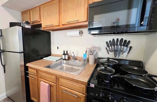 Gayborhood Apartment | Natural Light 8 King Bed Walkable Parking