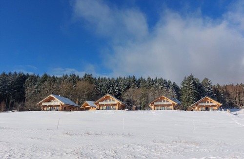 Langweiler Ski Chalet | Natural log cabin chalet (new build 2025!) in the Hunsrück with lake and national park views