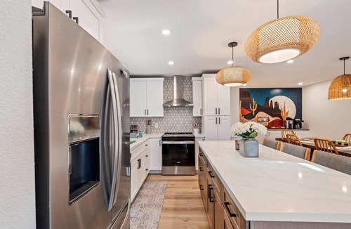 Fiesta Park Village House | NEW HEATED Private Pool Oasis with 2 car garage-Family Friendly Home