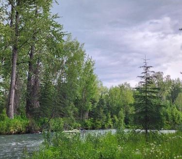 Fishhook House | New Listing - River Front Cabin with Hot Tub near Hatcher Pass