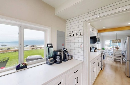 Bow House | Newly renovated waterfront home on Samish Island with firepit