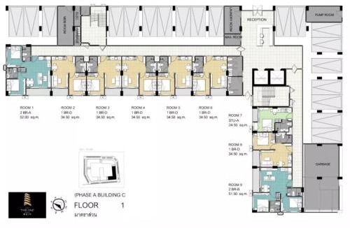 Chiang Mai Apartment | Next to Central Festival Shopping Mall The One 2-Bedroom, 2-Living Room Family Suite