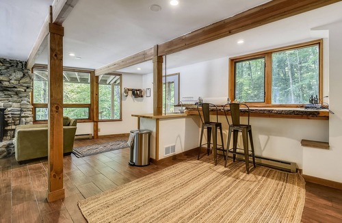 West Bridgewater Ski Chalet | Northeast Passage Chalet is a cozy and warm. Wonderful hot tub on the deck and a great big stone fireplace. The Killington golf course and Green Mountain National Golf Course are just a few minutes from this location.
