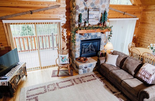 Brill Cabin | Northern Boundaries Cabin Charming 4 Season Rental Cabin at Christie Mt Ski Area