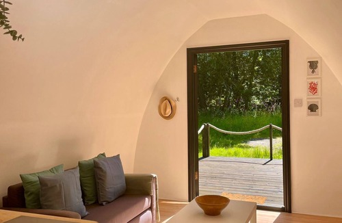 Holworth RV Rental | Nuthatch Cabin at Cloudshill Glade - Campsite
