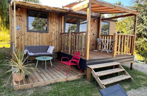 Druillat House | O'BARA Lodge - Tiny House - Jardin et climatisation