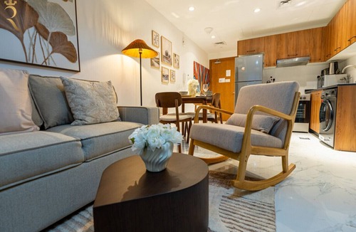 Masdar City Apartment | Oasis Bldg 3 G06 · Your Oasis Awaits: New 2BR Duplex with POOL