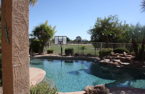 Superstition Springs House | Oasis in the desert! Pool, hot tub, putting chipping green, outdoor bar.