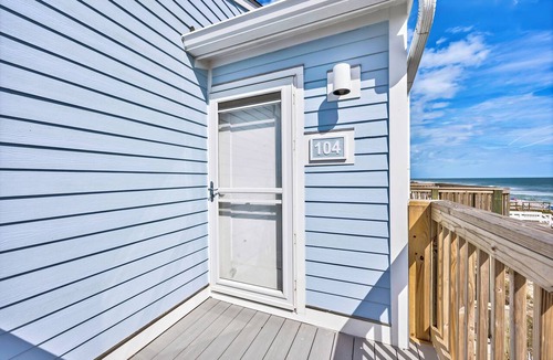 Kure Beach Condo | Ocean Dunes 104 – Spacious oceanfront condo at Ocean Dunes in Kure Beach