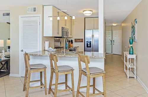 West Panama City Beach Condo | OCEAN FRONT! Private Beach-Heated Pool-HotTub-Beach Chairs included!