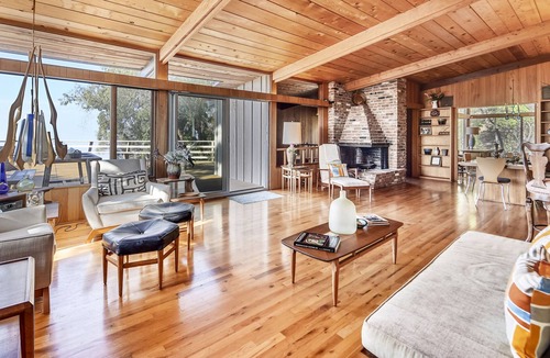 Country Club House | Ocean Mid century architectural landmark w/fireplace & large Private deck