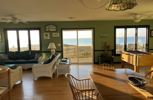 Salter Path House | OCEAN PANORAMA: Beachfront, quiet, & pet friendly home with gorgeous ocean views