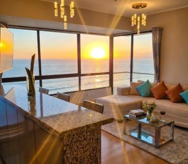 San Miguel Apartment | "Oceanfront 3BR, Home Office, Pool, Gym, Sauna, BBQ, Fast Wifi, Play area and Free Parking"