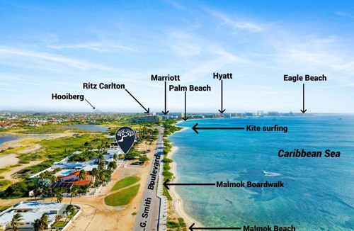 Malmok Apartment | Oceanfront 4BR Lux Villa Pool Full Ocean View