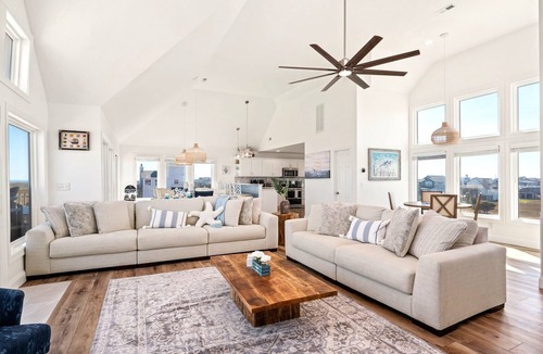 Rodanthe House | Oceanfront 6BR Pool, 2 Hot Tub Private Beach Games