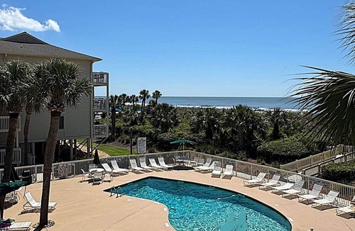 North Forest Beach Condo | Oceanfront & Across the Street from Coligny! Walk Everywhere!
