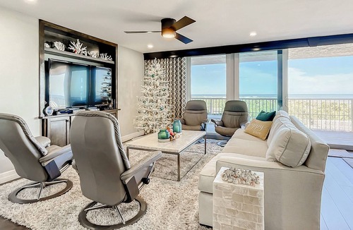 New Smyrna Beach Condo | Oceanfront condo with large balcony, WiFi, W/D, beach access, pool & hot tub