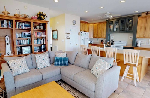 Kure Beach House | Oceanfront Escape | 4 Balconies, Beach Access, Walk to Kure Pier, Turtle Nesting Area! Dog Friendly