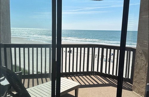 Arcadian Shores Condo | Oceanfront Escape with 1 mile unbuilt upon beach w/natural sand dunes