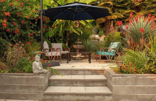 Sliammon House | Oceanfront Getaway: Sunsets, Sauna & Hot Tub w 180 views. Tropical Garden Oasis.