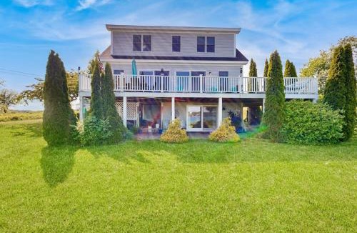 Harpswell House | Oceanfront home with dock, beautiful deck & firepit - steps to the beach