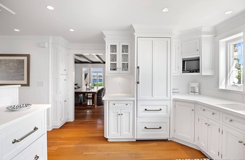 Groton Long Point House | Oceanfront home with private dock & large yard