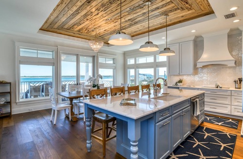Vilano Beach House | Oceanfront! Luxury Home, Waterfront to Ocean and Inlet, Brand New, Custom, Gourmet Kitchen, Arcade!