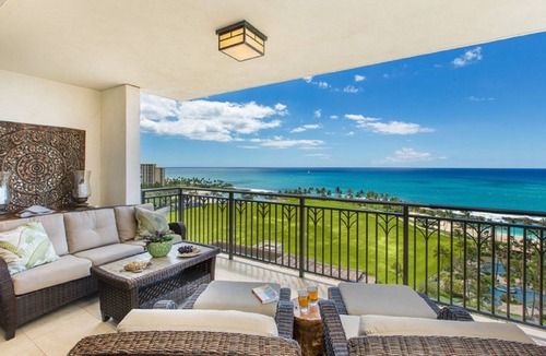 Ko Olina Condo | Oceanfront Penthouse Villa - walk to the beach and gorgeous sunset views!