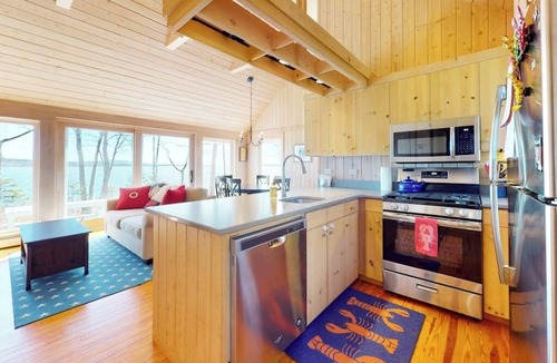 Brooklin House | Oceanfront retreat with sunrise views, screened porch, & deck