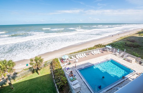 Indian Harbour Beach Condo | Oceanfront 2BR Condo Updated 5th Floor Balcony Ocean Views, 503