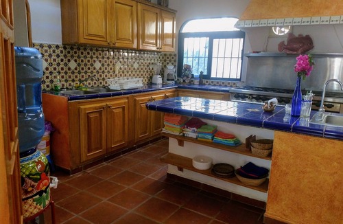 Cuastecomates Villa | Oceanfront Villa on the beach with garden and pool. Ask about individual rooms.